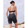 imageYEOREO CoreFlex Women Workout Biker Shorts with Cargo Pockets Hidden Scrunch High Waisted 8 Inseam Gym ShortsBlack
