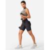 imageYEOREO CoreFlex Women Workout Biker Shorts with Cargo Pockets Hidden Scrunch High Waisted 8 Inseam Gym ShortsBlack Camo