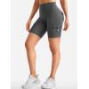 imageYEOREO CoreFlex Women Workout Biker Shorts with Cargo Pockets Hidden Scrunch High Waisted 8 Inseam Gym ShortsLava Grey