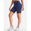 imageYEOREO CoreFlex Women Workout Biker Shorts with Cargo Pockets Hidden Scrunch High Waisted 8 Inseam Gym ShortsNavy