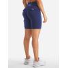 imageYEOREO CoreFlex Women Workout Biker Shorts with Cargo Pockets Hidden Scrunch High Waisted 8 Inseam Gym ShortsNavy