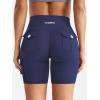 imageYEOREO CoreFlex Women Workout Biker Shorts with Cargo Pockets Hidden Scrunch High Waisted 8 Inseam Gym ShortsNavy