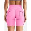 imageYEOREO CoreFlex Women Workout Biker Shorts with Cargo Pockets Hidden Scrunch High Waisted 8 Inseam Gym ShortsPink