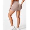 imageYEOREO Professional Women Workout Shorts 36 Scrunch Shorts Seamless High Waisted Contour Gym Yoga Biker ShortsApricot