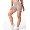 imageYEOREO Professional Women Workout Shorts 36 Scrunch Shorts Seamless High Waisted Contour Gym Yoga Biker ShortsApricot