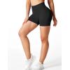 imageYEOREO Professional Women Workout Shorts 36 Scrunch Shorts Seamless High Waisted Contour Gym Yoga Biker ShortsBlack