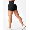 imageYEOREO Professional Women Workout Shorts 36 Scrunch Shorts Seamless High Waisted Contour Gym Yoga Biker ShortsBlack