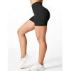 imageYEOREO Professional Women Workout Shorts 36 Scrunch Shorts Seamless High Waisted Contour Gym Yoga Biker ShortsBlack