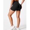 imageYEOREO Professional Women Workout Shorts 36 Scrunch Shorts Seamless High Waisted Contour Gym Yoga Biker ShortsBlack