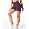 imageYEOREO Professional Women Workout Shorts 36 Scrunch Shorts Seamless High Waisted Contour Gym Yoga Biker ShortsBlack Cherry