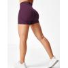 imageYEOREO Professional Women Workout Shorts 36 Scrunch Shorts Seamless High Waisted Contour Gym Yoga Biker ShortsBlack Cherry