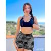 imageYEOREO Professional Women Workout Shorts 36 Scrunch Shorts Seamless High Waisted Contour Gym Yoga Biker ShortsBlack Tie Dye
