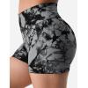 imageYEOREO Professional Women Workout Shorts 36 Scrunch Shorts Seamless High Waisted Contour Gym Yoga Biker ShortsBlack Tie Dye