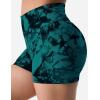 imageYEOREO Professional Women Workout Shorts 36 Scrunch Shorts Seamless High Waisted Contour Gym Yoga Biker ShortsBlue Green Tie Dye