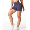 imageYEOREO Professional Women Workout Shorts 36 Scrunch Shorts Seamless High Waisted Contour Gym Yoga Biker ShortsBlue Violet