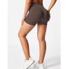 imageYEOREO Professional Women Workout Shorts 36 Scrunch Shorts Seamless High Waisted Contour Gym Yoga Biker ShortsChocolate Brown