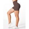 imageYEOREO Professional Women Workout Shorts 36 Scrunch Shorts Seamless High Waisted Contour Gym Yoga Biker ShortsChocolate Brown