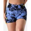 imageYEOREO Professional Women Workout Shorts 36 Scrunch Shorts Seamless High Waisted Contour Gym Yoga Biker ShortsDark Blue Tie Dye