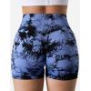 imageYEOREO Professional Women Workout Shorts 36 Scrunch Shorts Seamless High Waisted Contour Gym Yoga Biker ShortsDark Blue Tie Dye
