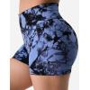 imageYEOREO Professional Women Workout Shorts 36 Scrunch Shorts Seamless High Waisted Contour Gym Yoga Biker ShortsDark Blue Tie Dye