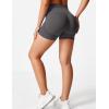 imageYEOREO Professional Women Workout Shorts 36 Scrunch Shorts Seamless High Waisted Contour Gym Yoga Biker ShortsDark Grey