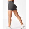 imageYEOREO Professional Women Workout Shorts 36 Scrunch Shorts Seamless High Waisted Contour Gym Yoga Biker ShortsDark Grey