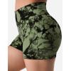 imageYEOREO Professional Women Workout Shorts 36 Scrunch Shorts Seamless High Waisted Contour Gym Yoga Biker ShortsGreen Tie Dye