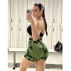 imageYEOREO Professional Women Workout Shorts 36 Scrunch Shorts Seamless High Waisted Contour Gym Yoga Biker ShortsGreen Tie Dye