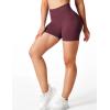 imageYEOREO Professional Women Workout Shorts 36 Scrunch Shorts Seamless High Waisted Contour Gym Yoga Biker ShortsSmoky Red