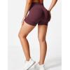 imageYEOREO Professional Women Workout Shorts 36 Scrunch Shorts Seamless High Waisted Contour Gym Yoga Biker ShortsSmoky Red