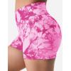 imageYEOREO Professional Women Workout Shorts 36 Scrunch Shorts Seamless High Waisted Contour Gym Yoga Biker ShortsTie Dye Pink