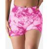 imageYEOREO Professional Women Workout Shorts 36 Scrunch Shorts Seamless High Waisted Contour Gym Yoga Biker ShortsTie Dye Pink