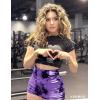 imageYEOREO Professional Women Workout Shorts 36 Scrunch Shorts Seamless High Waisted Contour Gym Yoga Biker ShortsViolet Tie Dye