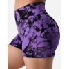imageYEOREO Professional Women Workout Shorts 36 Scrunch Shorts Seamless High Waisted Contour Gym Yoga Biker ShortsViolet Tie Dye