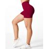 imageYEOREO Professional Women Workout Shorts 36 Scrunch Shorts Seamless High Waisted Contour Gym Yoga Biker ShortsWine Red