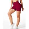 imageYEOREO Professional Women Workout Shorts 36 Scrunch Shorts Seamless High Waisted Contour Gym Yoga Biker ShortsWine Red