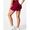 imageYEOREO Professional Women Workout Shorts 36 Scrunch Shorts Seamless High Waisted Contour Gym Yoga Biker ShortsWine Red