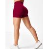 imageYEOREO Professional Women Workout Shorts 36 Scrunch Shorts Seamless High Waisted Contour Gym Yoga Biker ShortsWine Red