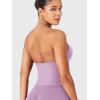 imageYEOREO SoftHue Impact Longline Strappy Top Womens Halter Workout Tank Tops Backless Gym Longline with Adjustable StrapPink Purple