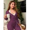 imageYEOREO Women Pilates Wrap Top Long Sleeve Tie Ballet Workout Yoga Shirt Michelie Y2K V Neck Cropped TopsBlack Cherry