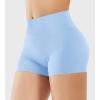 imageYEOREO Womens Biker Shorts 25 No Front Seam Elysina High Waist Hidden Scrunch Workout Gym Yoga Running ShortsAiry Blue
