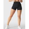 imageYEOREO Womens Biker Shorts 25 No Front Seam Elysina High Waist Hidden Scrunch Workout Gym Yoga Running ShortsBlack