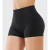 imageYEOREO Womens Biker Shorts 25 No Front Seam Elysina High Waist Hidden Scrunch Workout Gym Yoga Running ShortsBlack