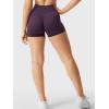 imageYEOREO Womens Biker Shorts 25 No Front Seam Elysina High Waist Hidden Scrunch Workout Gym Yoga Running ShortsBlack Berry Purple