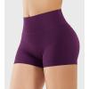 imageYEOREO Womens Biker Shorts 25 No Front Seam Elysina High Waist Hidden Scrunch Workout Gym Yoga Running ShortsBlack Cherry