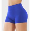 imageYEOREO Womens Biker Shorts 25 No Front Seam Elysina High Waist Hidden Scrunch Workout Gym Yoga Running ShortsBlue