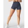 imageYEOREO Womens Biker Shorts 25 No Front Seam Elysina High Waist Hidden Scrunch Workout Gym Yoga Running ShortsBlue Gray
