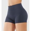imageYEOREO Womens Biker Shorts 25 No Front Seam Elysina High Waist Hidden Scrunch Workout Gym Yoga Running ShortsBlue Gray