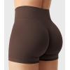 imageYEOREO Womens Biker Shorts 25 No Front Seam Elysina High Waist Hidden Scrunch Workout Gym Yoga Running ShortsBrown Soil