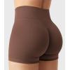 imageYEOREO Womens Biker Shorts 25 No Front Seam Elysina High Waist Hidden Scrunch Workout Gym Yoga Running ShortsChocolates